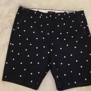 J. Crew  Bermuda Polka Dot Shorts. size 8